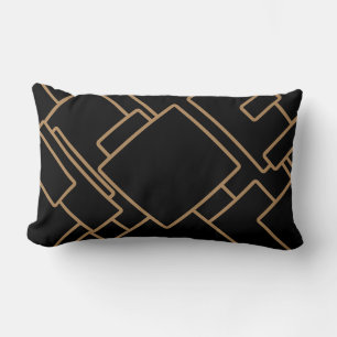 Coussin Rectangle Motif de formes Abstraites géométriques Black & Go