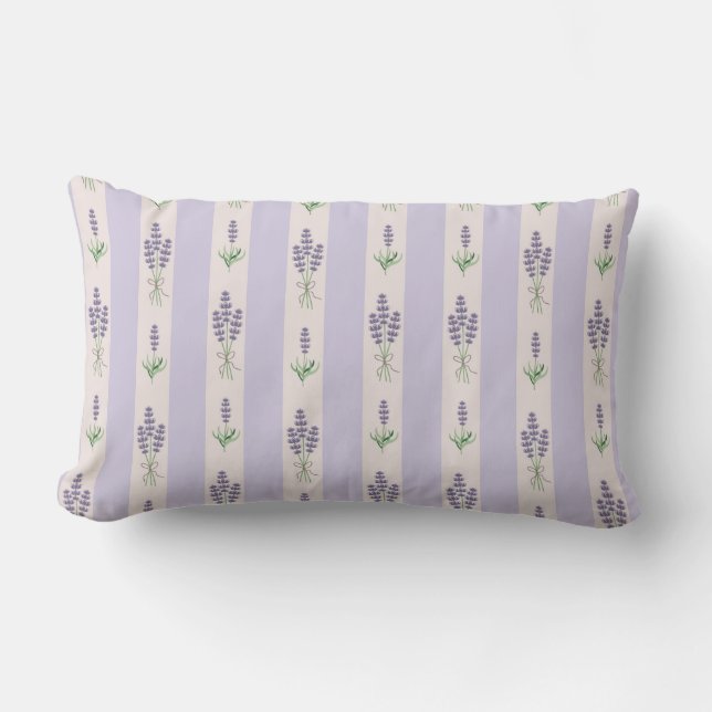 Coussin Rectangle Motif de lavande (Recto)