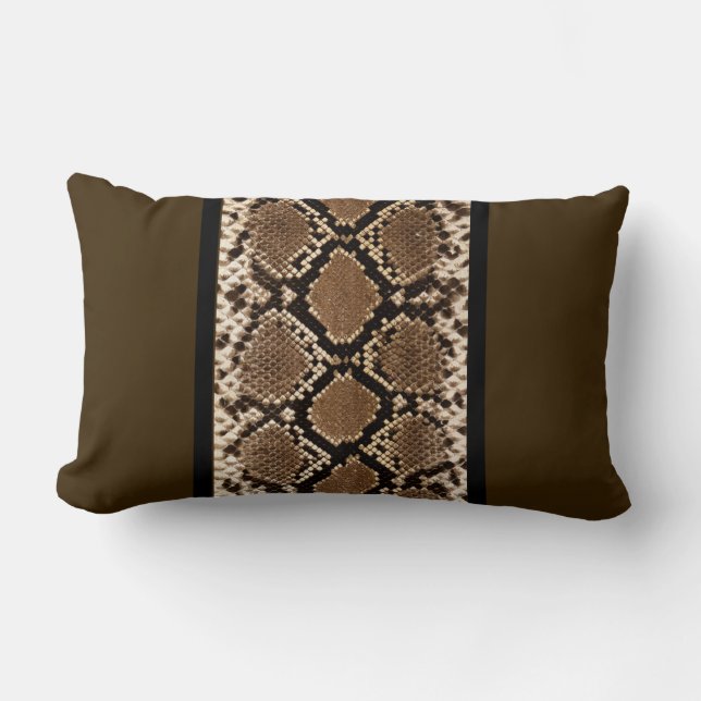 Coussin Rectangle Motif de peau de serpent (Recto)