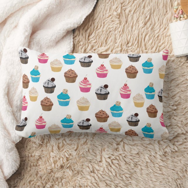 Coussin Rectangle Motif de petits gâteaux colorés (Couverture)