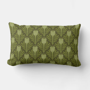 Coussin Rectangle Motif de plante verte sereine pour décoration mode
