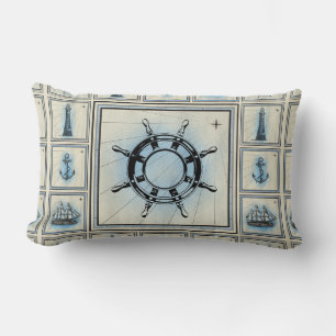 Coussin Rectangle Motif de rangement de roues du navire vintage