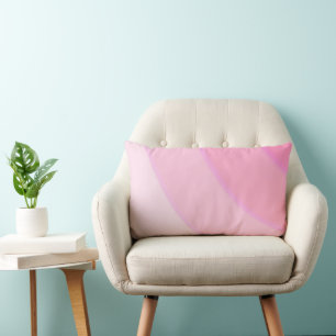 Coussin Rectangle Motif de swirl Pastel Ombre rose