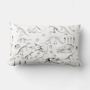 Coussin Rectangle Motif des os fossiles de dinosaures