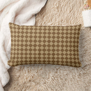Coussin Rectangle Motif diamant combiné Brown par STaylor