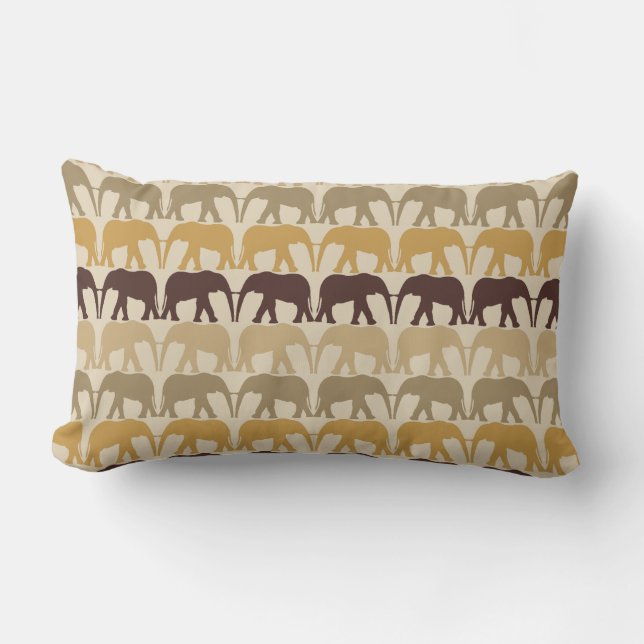 Coussin Rectangle Motif éléphant tendance et Cool (Recto)