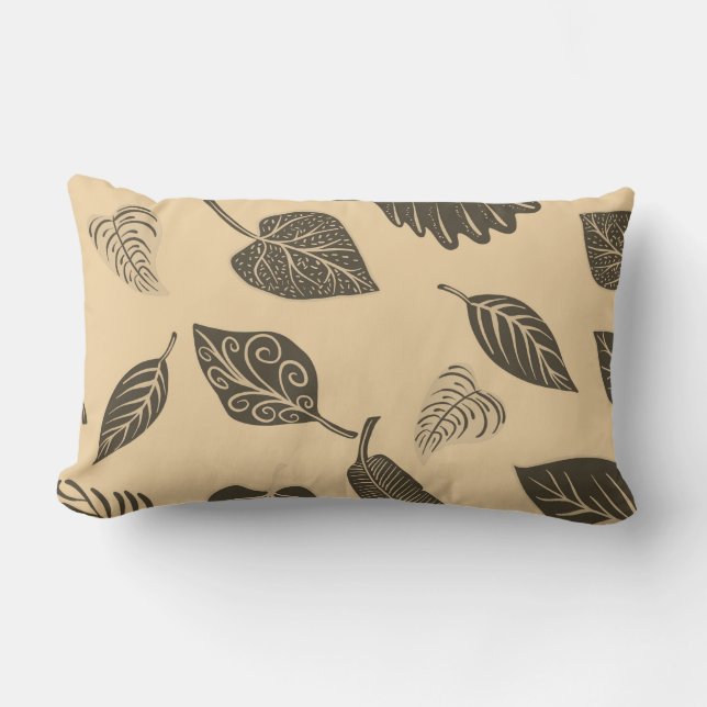 Coussin Rectangle motif feuille (Recto)