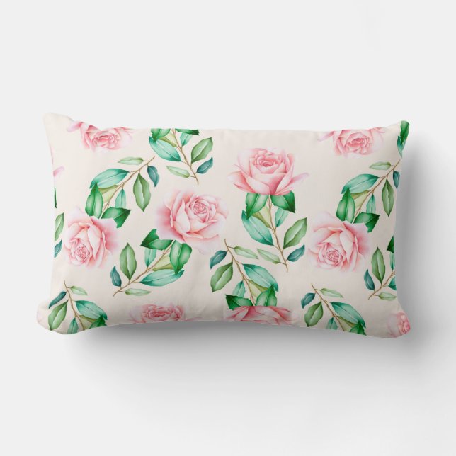 Coussin Rectangle Motif floral (Recto)