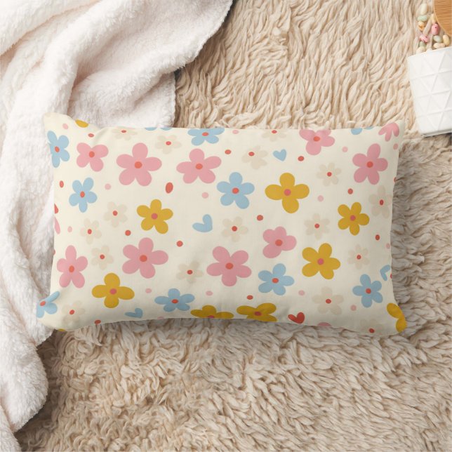 Coussin Rectangle Motif floral (Couverture)