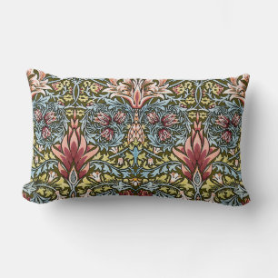 Coussin Rectangle Motif floral à tête de serpent de William Morris