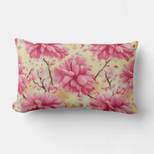 Coussin Rectangle "Motif floral de fleurs de cerisier d'aquarelle"