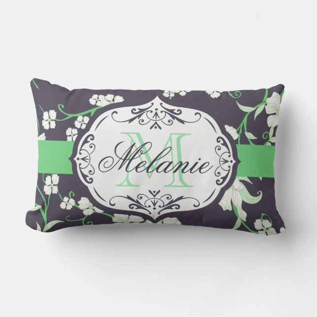 Coussin Rectangle Motif floral mou (Recto)