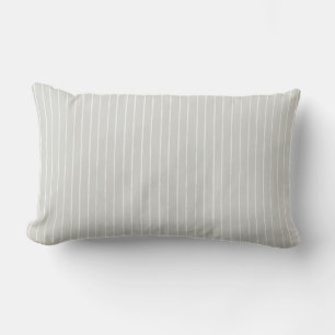 Coussin Rectangle Motif minimaliste rayure crème gris sauge