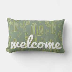 Coussin Rectangle Motif moderne de Cactus du désert du sud-ouest