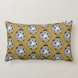 Coussin Rectangle Motif moderne Gris Noir Or de Noël
