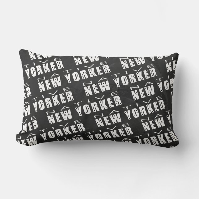 Coussin Rectangle Motif natif du New Yorker (Recto)