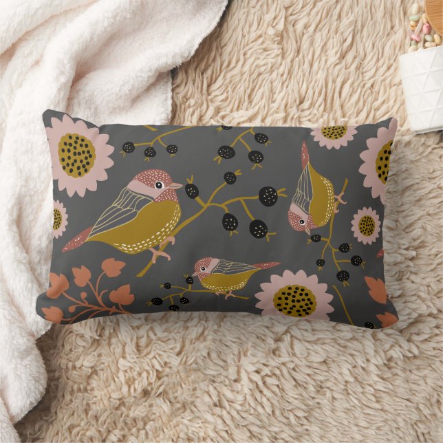 Coussin Rectangle Motif noir rose chocolat (Couverture)