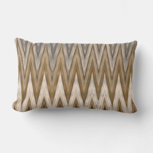 Coussin Rectangle Motif ondulé ton terre