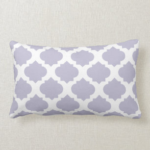 Coussin Rectangle Motif Ornate Lavender
