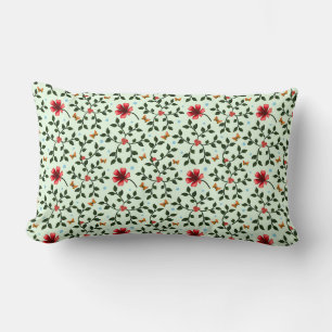 Coussin Rectangle Motif papillon floral folklorique fantaisiste