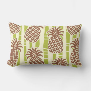 Coussin Rectangle Motif rayures bambou ananas Tiki