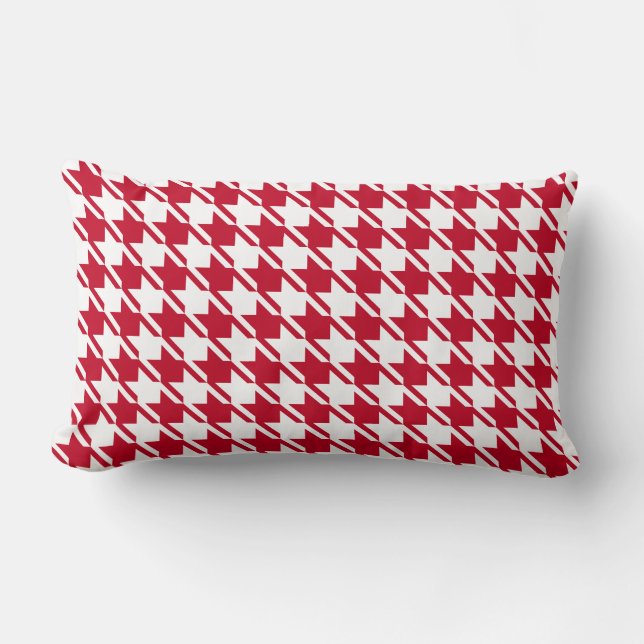 Coussin Rectangle Motif répétitif Red Houndstooth (Recto)