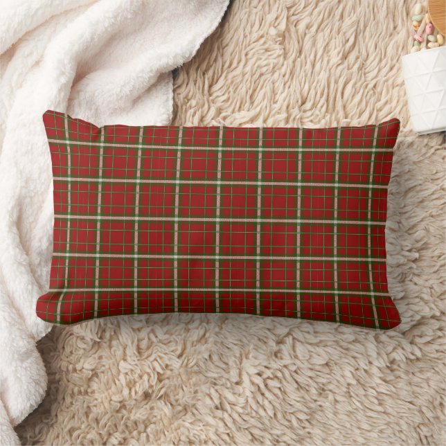 Coussin Rectangle Motif rouge Tartan (Couverture)