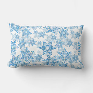 Coussin Rectangle Motif sans couture blanc et bleu