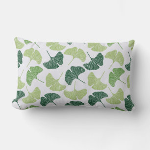 Coussin Rectangle Motif sans couture Green ginkgo biloba