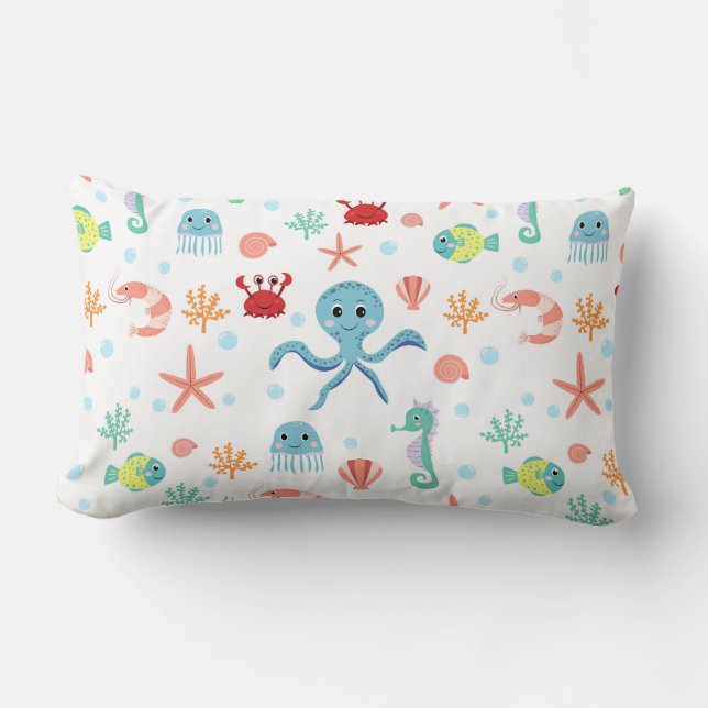 Coussin Rectangle Motif Sea World (Recto)