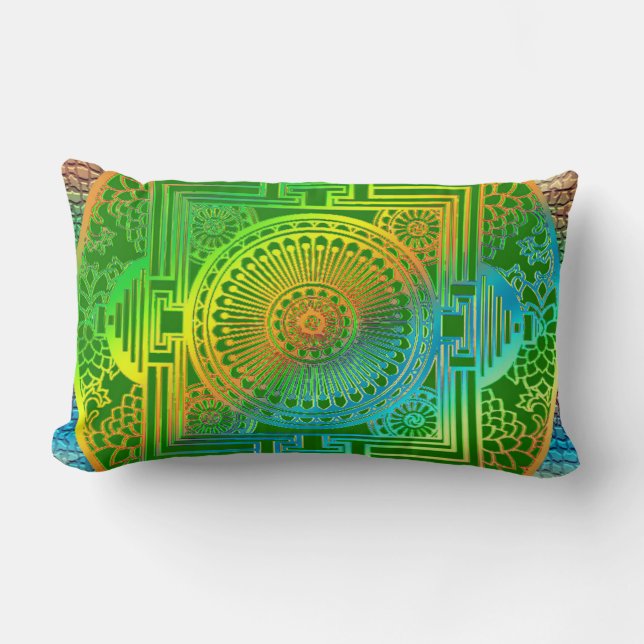 Coussin Rectangle Motif soie (Recto)