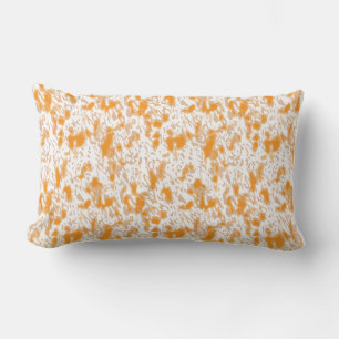 Coussin Rectangle Motif textile avec orange et gol vibrants