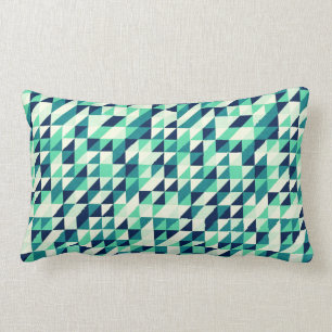 Coussin Rectangle Motif Triangle Vert Clair