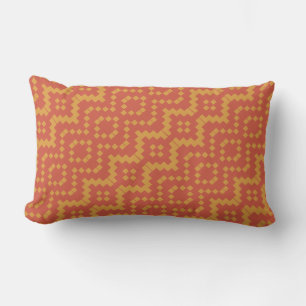 Coussin Rectangle Motif tribal égyptien rouge et jaune