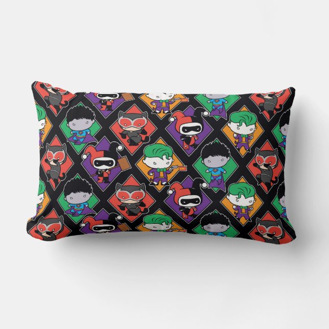 Coussin Rectangle Motif vainqueur de la Ligue de Justice de Chibi (Recto)