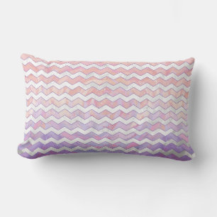 Coussin Rectangle Motif Zag rose clair