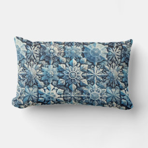 Coussin Rectangle Motifs ornementaux complexes inspirés du givre