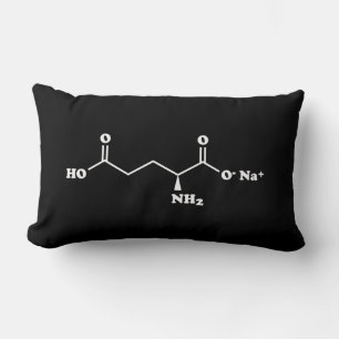 Coussin Rectangle MSG Monosodium Glutamate Molecule Formule chimique