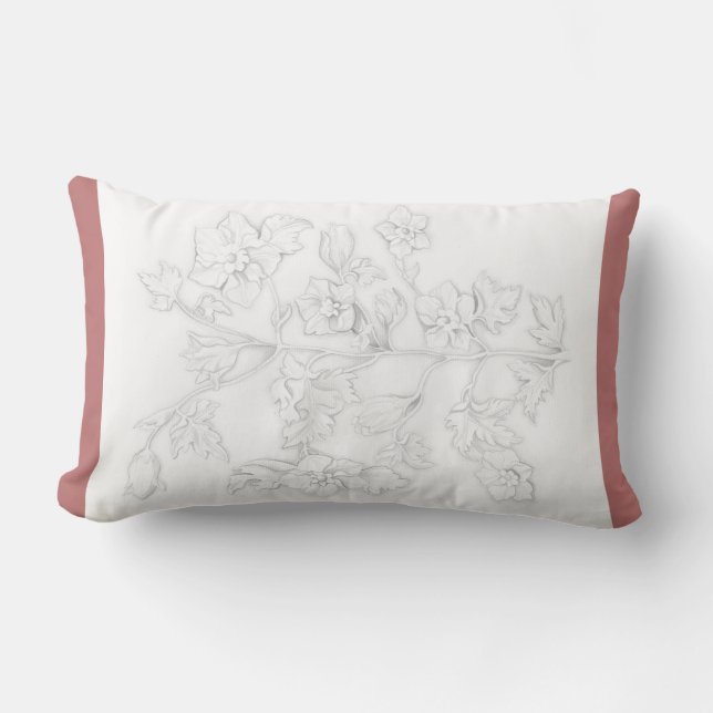 Coussin Rectangle Mughal Design on a Lumbar Pillow (Recto)