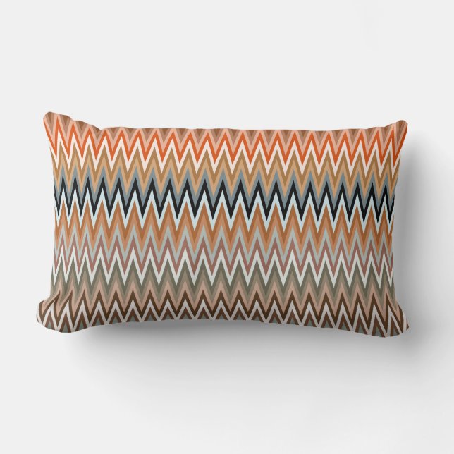 Coussin Rectangle Multicolor Zigzag Motif (Recto)