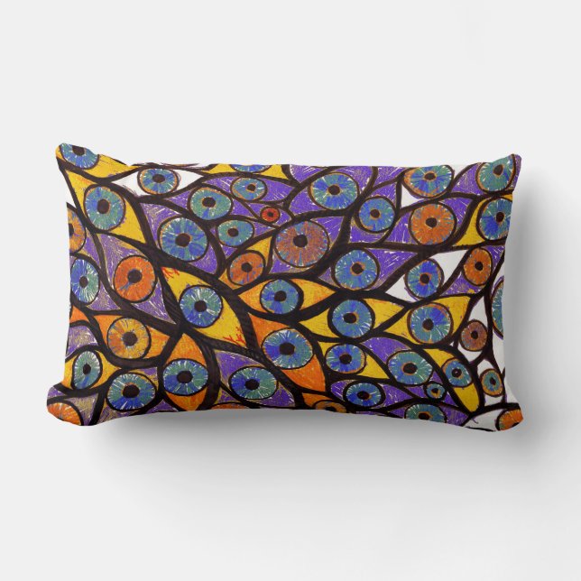 Coussin Rectangle Multiple Eyes par Alexandra Cook (Recto)