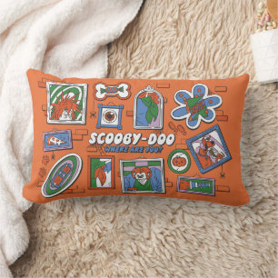 Coussin Rectangle Mur de cadres photo d'Halloween de Scooby-Doo