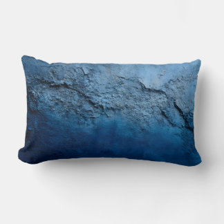 Coussin Rectangle Mur peint en bleu