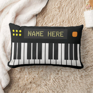 Coussin Rectangle Musique clavier noir Cool personnalisé