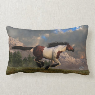Coussin Rectangle Mustang galopant