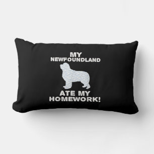 Coussin Rectangle My Newfoundland ate my homework dologe venin