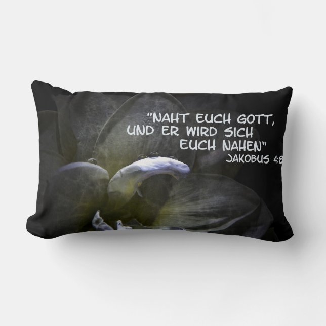 Coussin Rectangle Naht euch Gott.... (Recto)