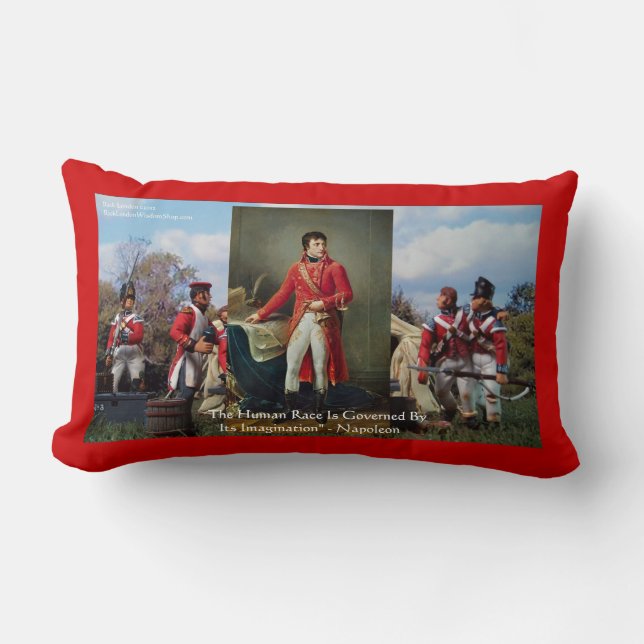 Coussin Rectangle Napoléon "Règles d'imagination" Citation Jeter l'o (Recto)
