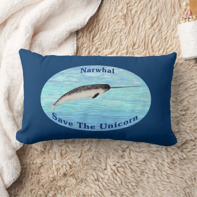 Coussin Rectangle Narwhal - Save The Unicorn (Couverture)