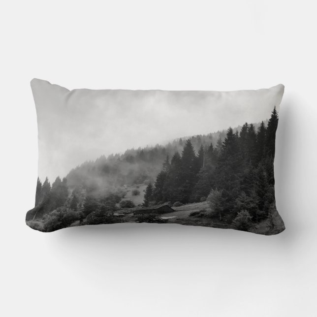 Coussin Rectangle Nature magique, cool dans le brouillard (Recto)